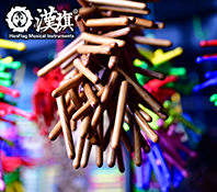 汉旗鼓棒周边彩色摇铃实木摇铃